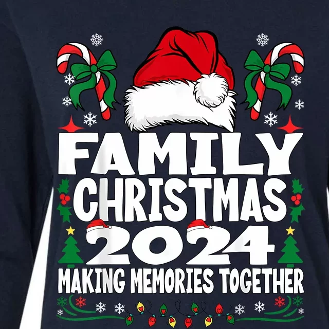 Family Christmas 2024 Matching Family Christmas Xmas Squad Womens Cotton Relaxed Long Sleeve T-Shirt