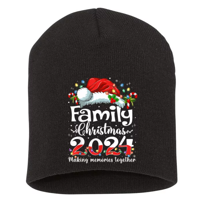 Family Christmas 2024 Matching Squad Santa Elf Funny Xmas Short Acrylic Beanie