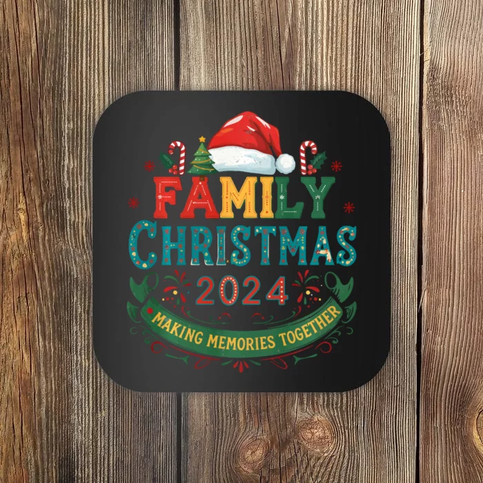 Family Christmas 2024 Matching Outfit Xmas Squad Santa Group Coaster