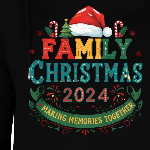 Family Christmas 2024 Matching Outfit Xmas Squad Santa Group Womens Funnel Neck Pullover Hood