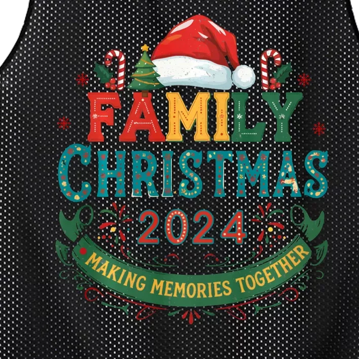 Family Christmas 2024 Matching Outfit Xmas Squad Santa Group Mesh Reversible Basketball Jersey Tank