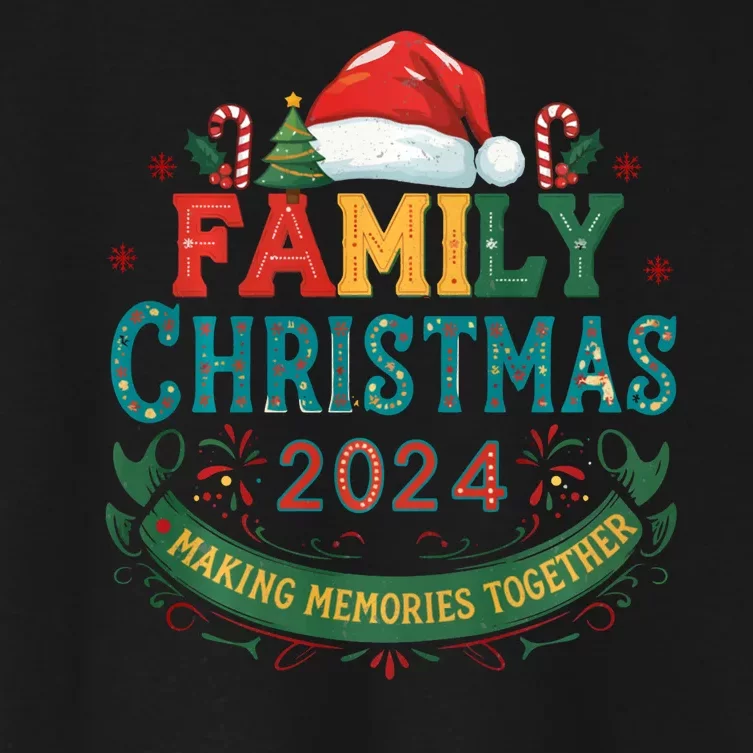 Family Christmas 2024 Matching Outfit Xmas Squad Santa Group Women's Crop Top Tee