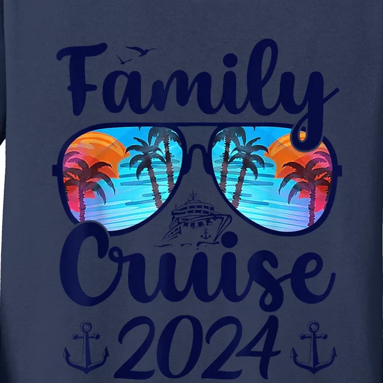 Family Cruise 2024 Family Vacation Matching Family Group Kids Long Sleeve Shirt