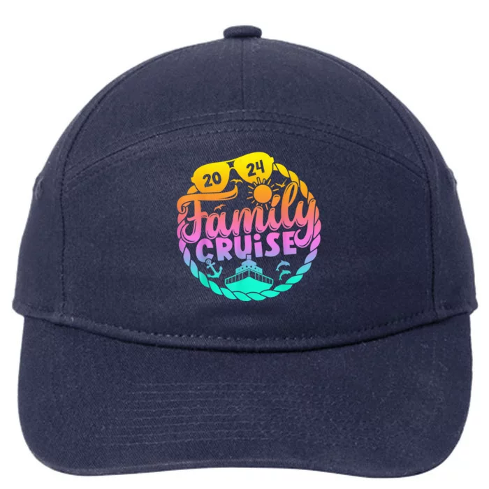 Family Cruise 2024 Matching Group Family Summer Vacation 7-Panel Snapback Hat