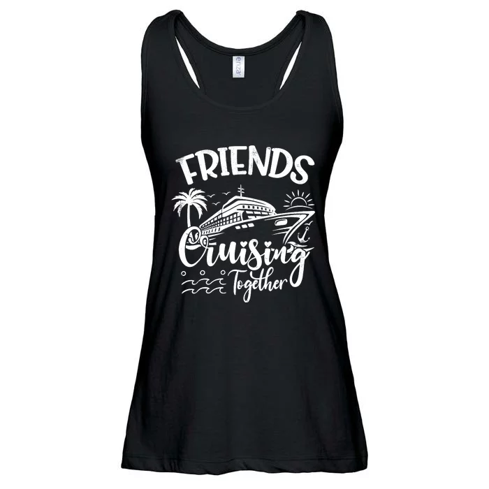 Friends Cruise 2024 Cruising Together Friends Matching Squad Ladies Essential Flowy Tank