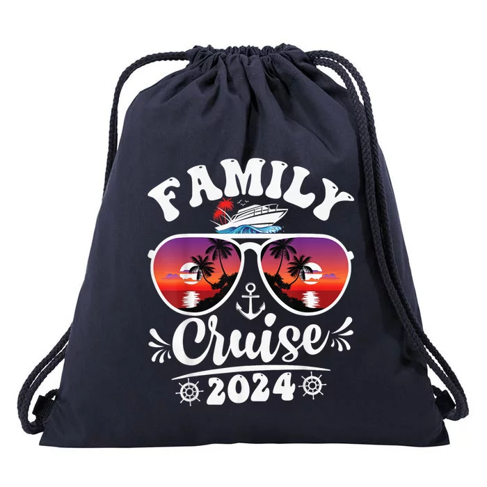 Family Cruise 2024 Shirt Cruise Vacation Trip Matching Group Drawstring Bag