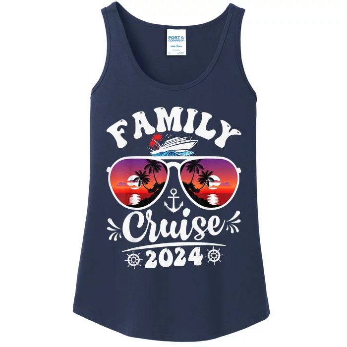 Family Cruise 2024 Shirt Cruise Vacation Trip Matching Group Ladies Essential Tank