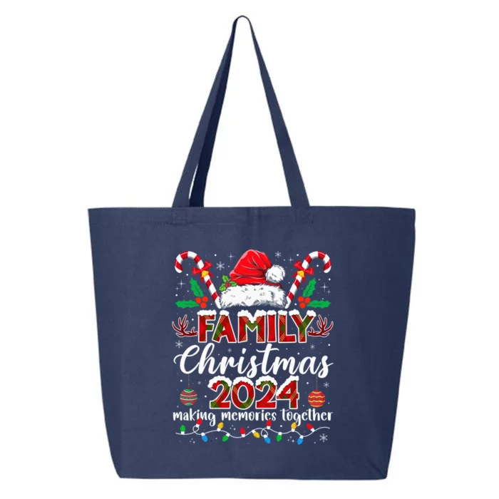 Family Christmas 2024 Matching Squad Santa Elf Funny Xmas 25L Jumbo Tote