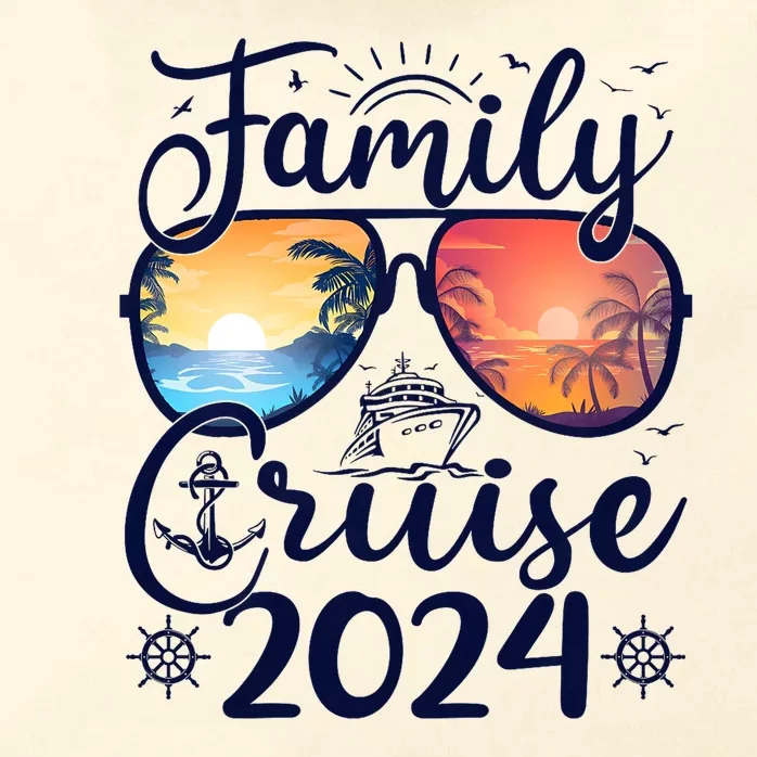 Family Cruise 2024 Summer Vacation Matching Family Cruise Zip Tote Bag