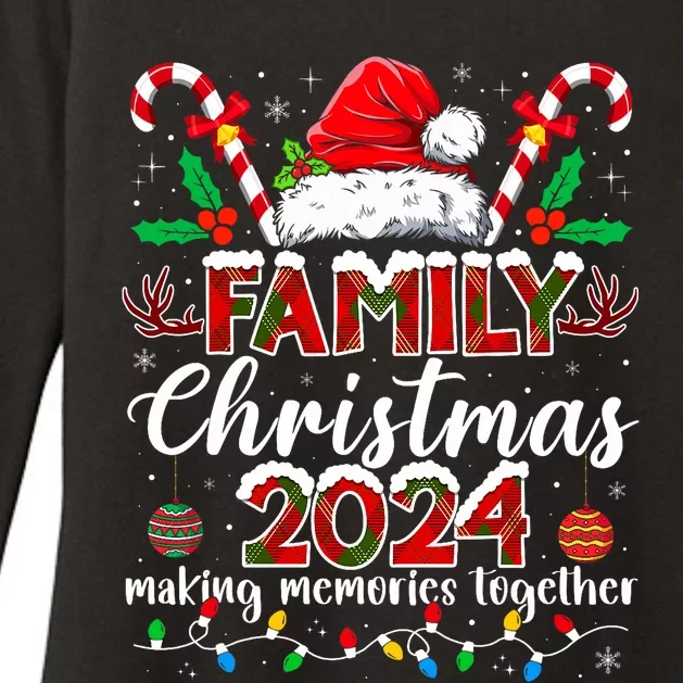 Family Christmas 2024 Matching Squad Santa Elf Funny Xmas Womens CVC Long Sleeve Shirt