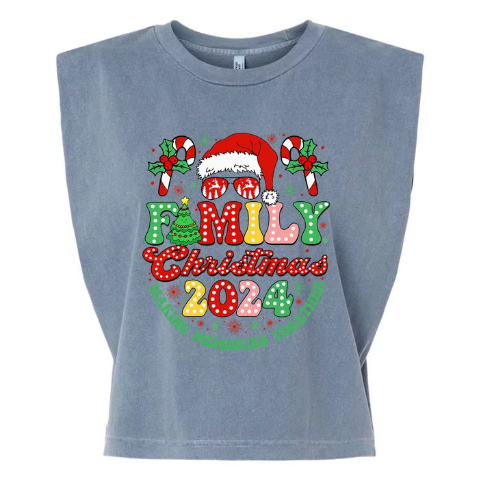 Family Christmas 2024 Christmas Squad Xmas Matching Pajamas Garment-Dyed Women's Muscle Tee