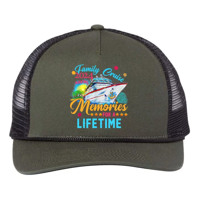 Family Cruise 2024 Making Memories For A Lifetime Retro Rope Trucker Hat Cap