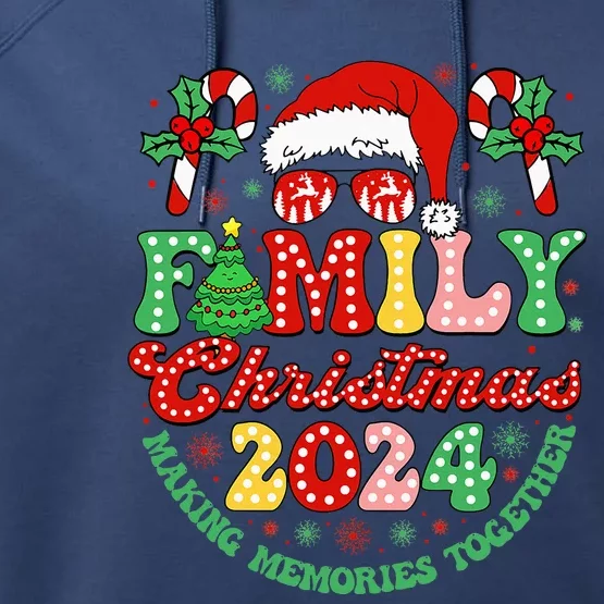 Family Christmas 2024 Christmas Squad Xmas Matching Pajamas Performance Fleece Hoodie