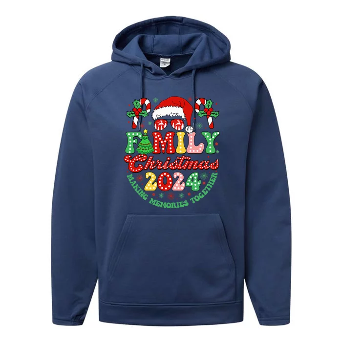 Family Christmas 2024 Christmas Squad Xmas Matching Pajamas Performance Fleece Hoodie