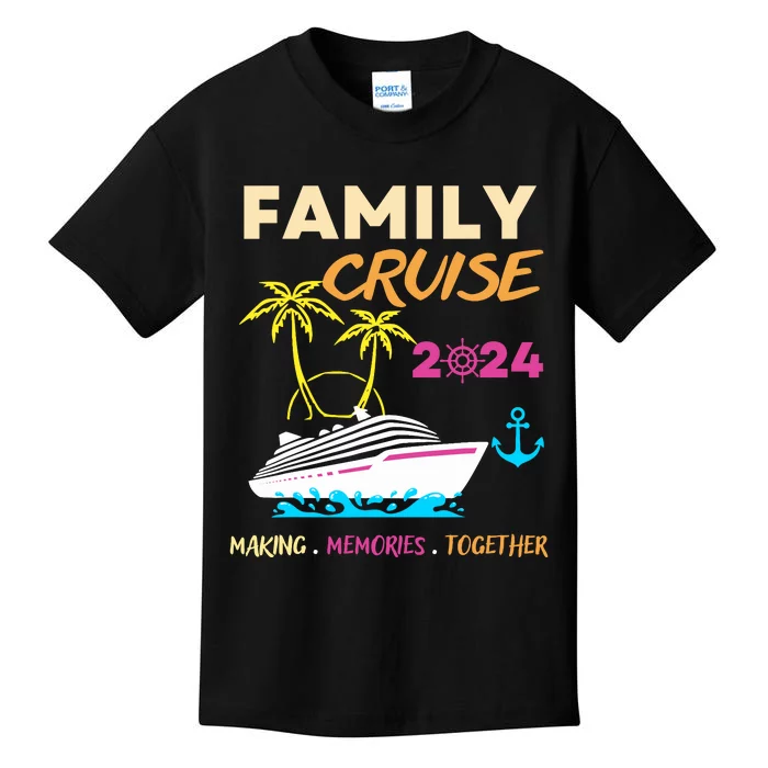 Family Cruise 2024 Making Memories Summer Matching Vacation Kids T-Shirt