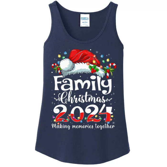 Family Christmas 2024 Matching Squad Santa Elf Funny Xmas Ladies Essential Tank