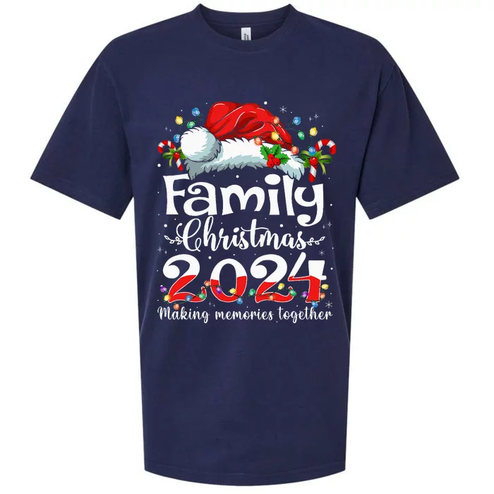 Family Christmas 2024 Matching Squad Santa Elf Funny Xmas Sueded Cloud Jersey T-Shirt