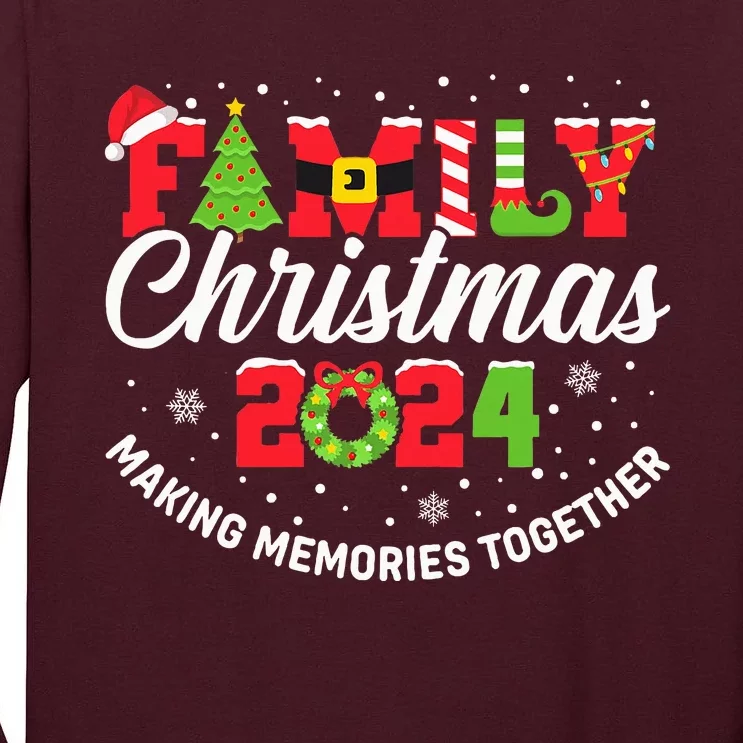 Family Christmas 2024 Matching Outfit Xmas Squad Santa Group Tall Long Sleeve T-Shirt