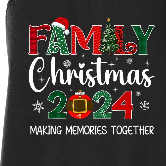 Family Christmas 2024 Matching Outfit Xmas Squad Santa Group Women's Racerback Tank