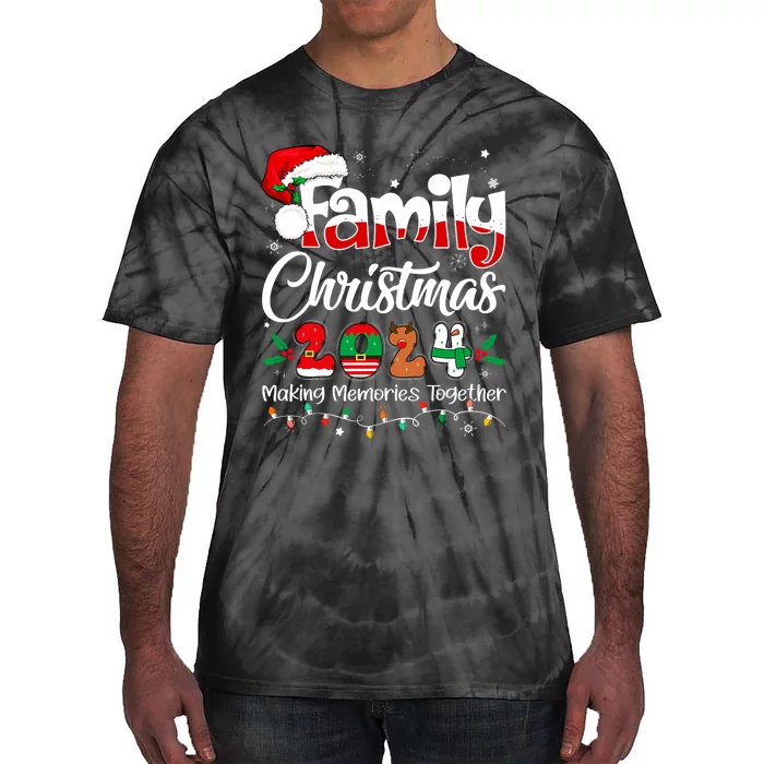 Family Christmas 2024 Matching Outfit Xmas Squad Santa Tie-Dye T-Shirt