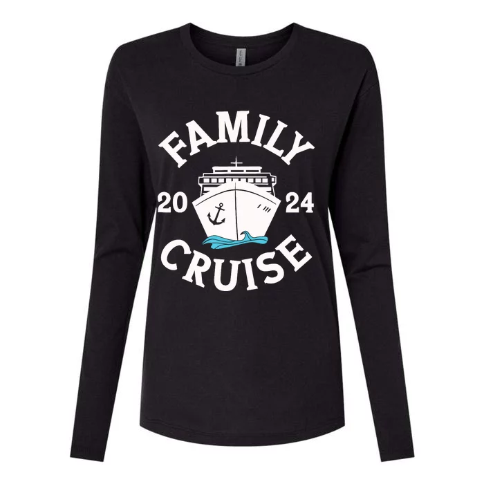 Family Cruise 2024 Cruise Family Matching Group Squad 2024 Womens Cotton Relaxed Long Sleeve T-Shirt