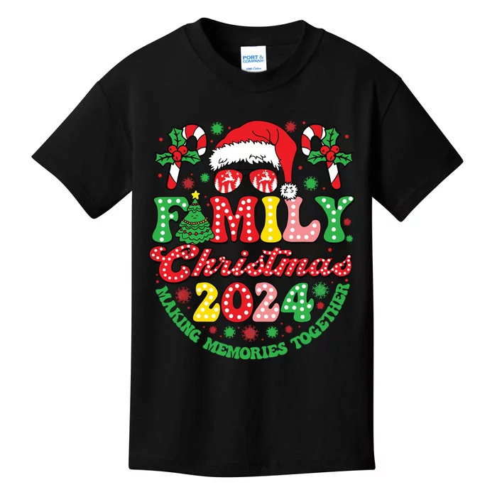 Family Christmas 2024 Christmas Squad Xmas Matching Pajamas Kids T-Shirt