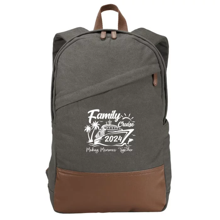 Family Cruise 2024 Making Memories Together Cotton Canvas Backpack