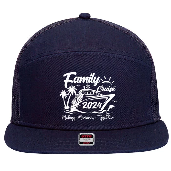 Family Cruise 2024 Making Memories Together 7 Panel Mesh Trucker Snapback Hat