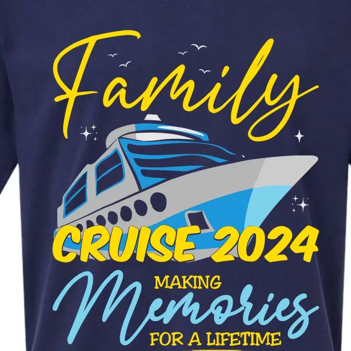 Family Cruise 2024 Sailing Cruising Vacation 2024 Sueded Cloud Jersey T-Shirt