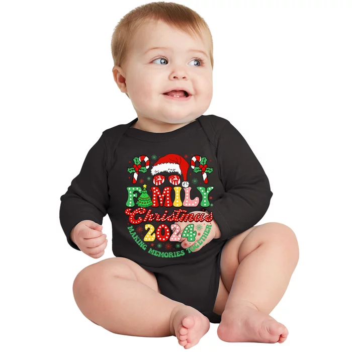 Family Christmas 2024 Christmas Squad Xmas Matching Pajamas Baby Long Sleeve Bodysuit