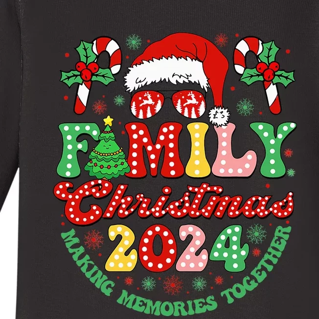 Family Christmas 2024 Christmas Squad Xmas Matching Pajamas Baby Long Sleeve Bodysuit