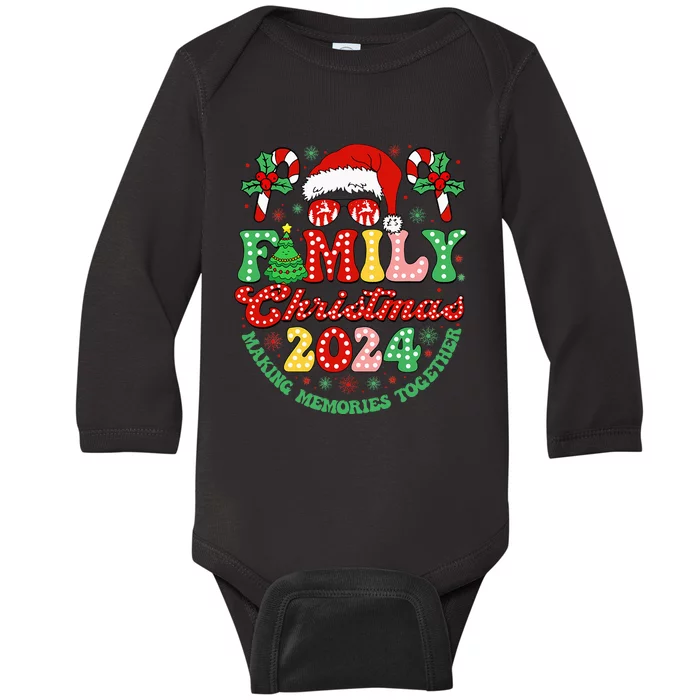 Family Christmas 2024 Christmas Squad Xmas Matching Pajamas Baby Long Sleeve Bodysuit