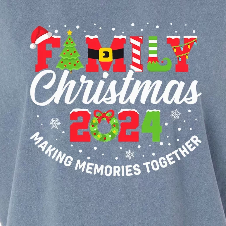 Family Christmas 2024 Matching Outfit Xmas Squad Santa Group Garment-Dyed Women's Muscle Tee