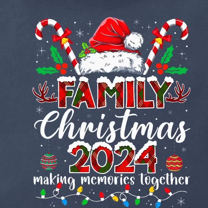 Family Christmas 2024 Matching Squad Santa Elf Funny Xmas Zip Tote Bag