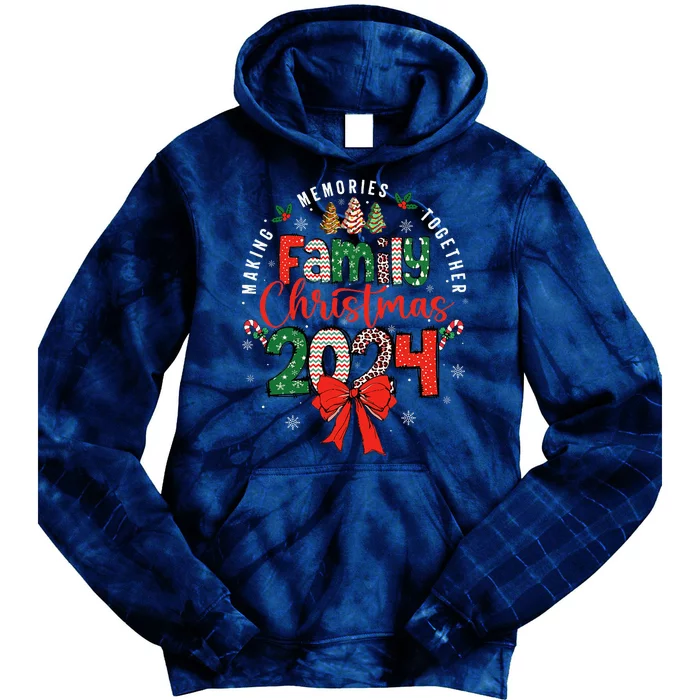 Family Christmas 2024 Matching Xmas Making Memories Together Tie Dye Hoodie