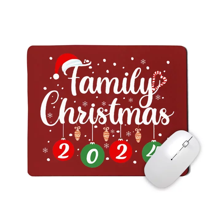 Family Christmas 2024 Xmas Holiday Pajamas Family Vacation Mousepad