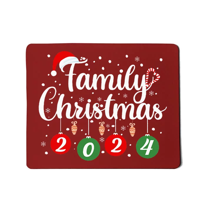 Family Christmas 2024 Xmas Holiday Pajamas Family Vacation Mousepad