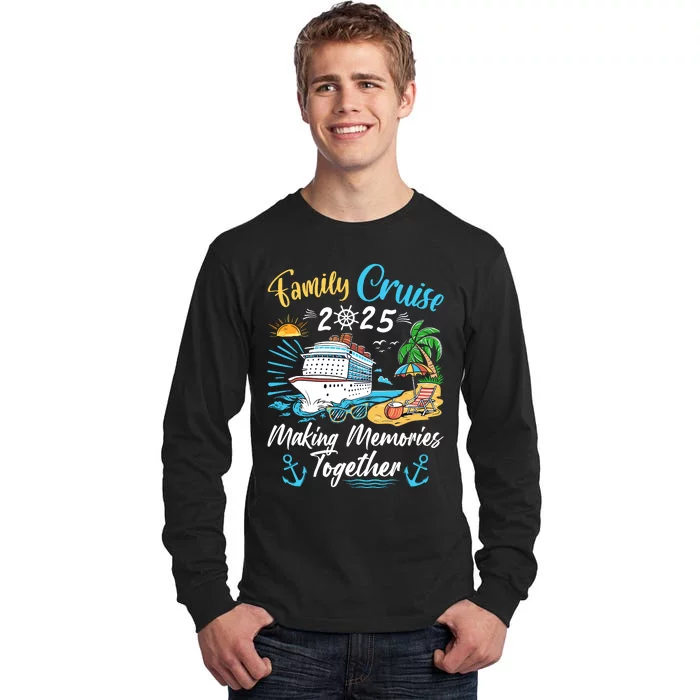 Family Cruise 2025 Family Matching Cruise Vacation Party Tall Long Sleeve T-Shirt