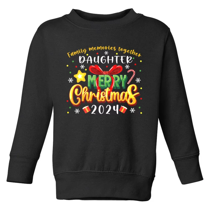 Family Christmas 2024 Matching Family Outfit Funny Christmas Toddler Sweatshirt