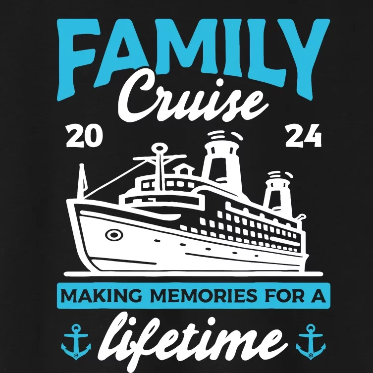 Family Cruise 2024 Making Memories Family Vacation 2024 Women's Crop Top Tee