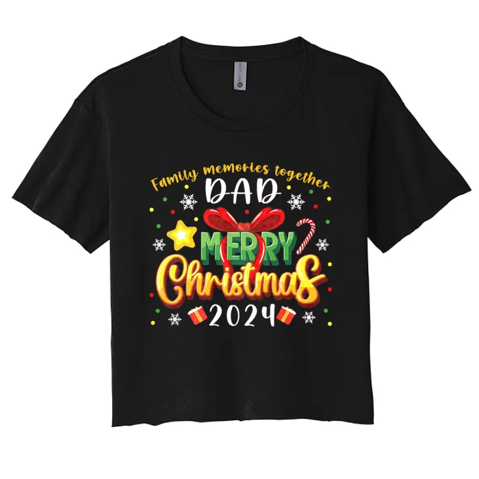 Family Christmas 2024 Matching Family Outfit Funny Christmas Women's Crop Top Tee