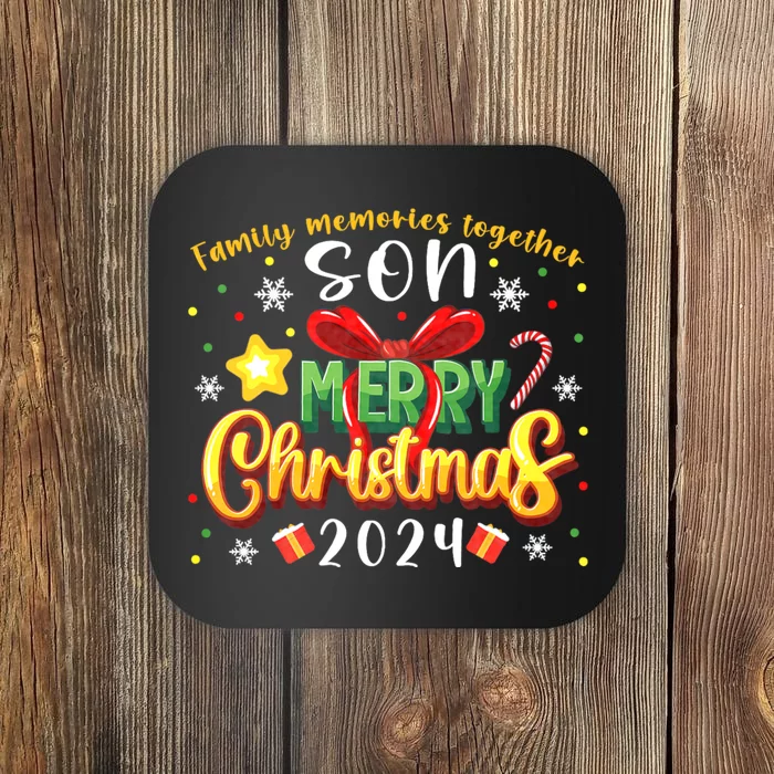 Family Christmas 2024 Matching Family Outfit Funny Christmas Coaster