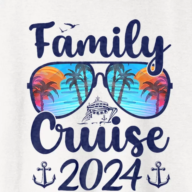 Family Cruise 2024 Family Vacation Matching Family Women's Crop Top Tee