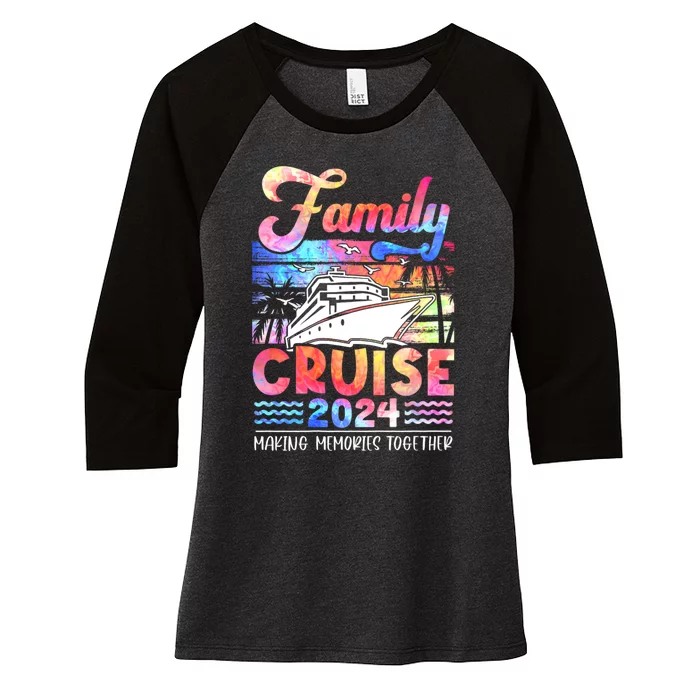 Family Cruise 2024 Cruising Ship Summer Vacation Travel Women's Tri-Blend 3/4-Sleeve Raglan Shirt