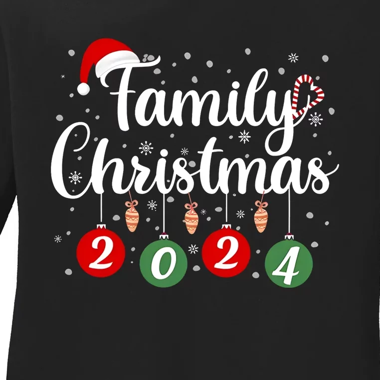 Family Christmas 2024 Matching Group Ladies Long Sleeve Shirt