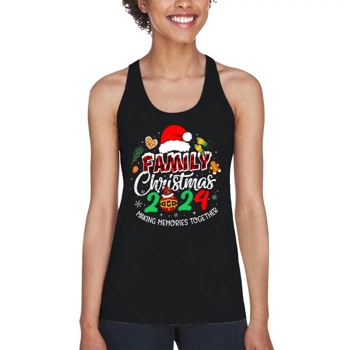 Family Christmas 2024 Making Memories Together Matching Family Women's Racerback Tank