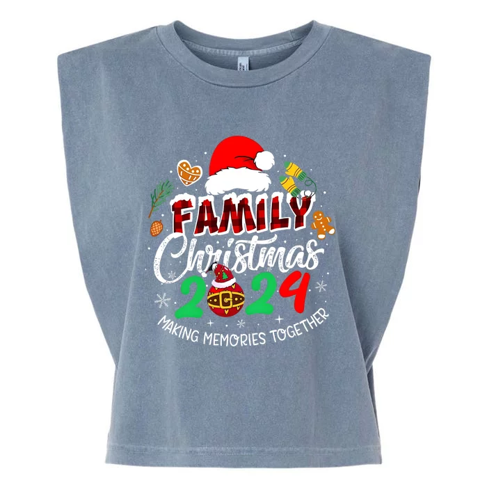 Family Christmas 2024 Making Memories Together Matching Family Garment-Dyed Women's Muscle Tee