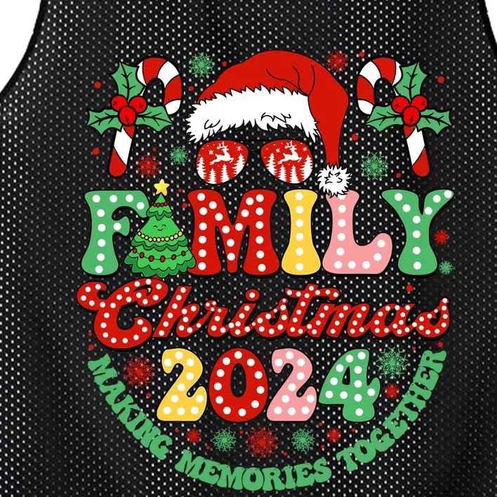 Family Christmas 2024 Christmas Squad Xmas Matching Pajamas Mesh Reversible Basketball Jersey Tank