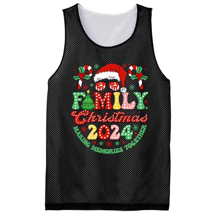 Family Christmas 2024 Christmas Squad Xmas Matching Pajamas Mesh Reversible Basketball Jersey Tank