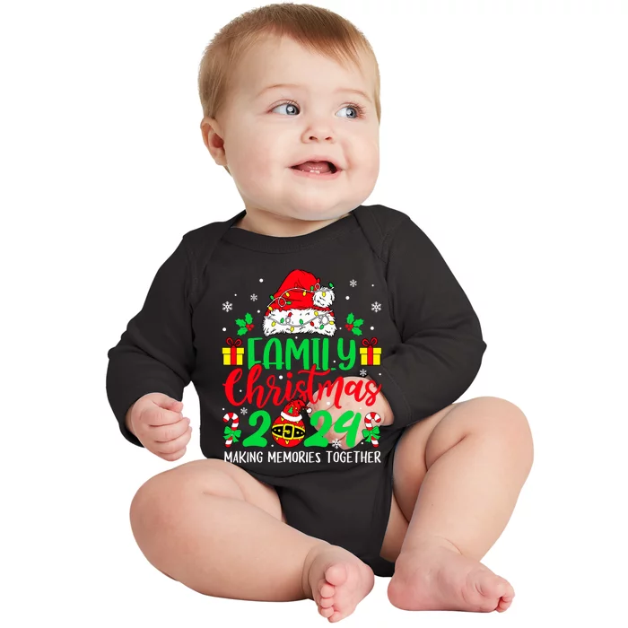 Family Christmas 2024 Christmas Squad Xmas Matching Pajamas Baby Long Sleeve Bodysuit